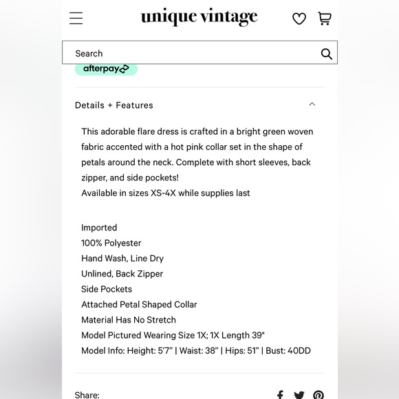 Unique Vintage Green and Pink Dress - Picture 2 of 12